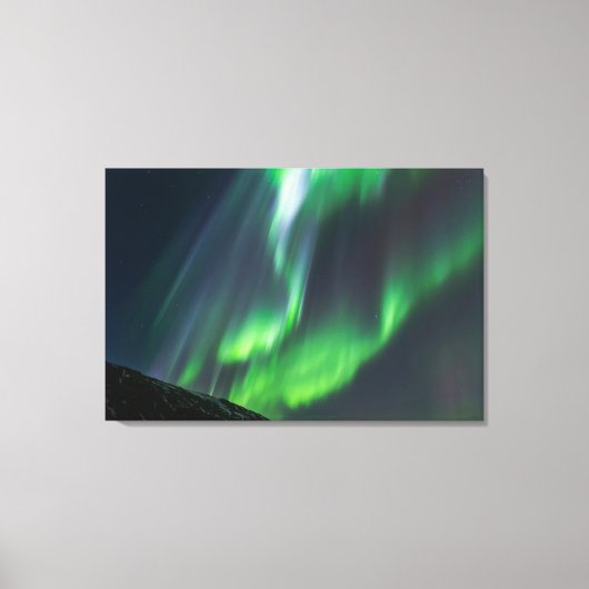 Noorderlicht gloeiend | Noord-IJsland Canvas Afdruk (Voorkant)