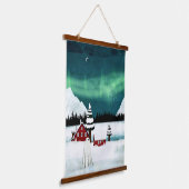 noorderlicht hangend wandkleed (Gebogen)