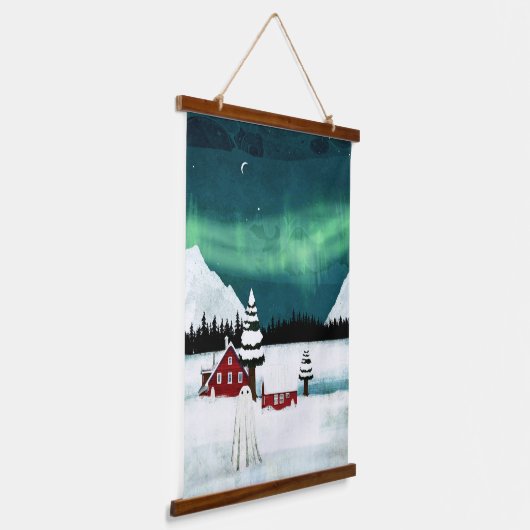 noorderlicht hangend wandkleed (Gebogen)