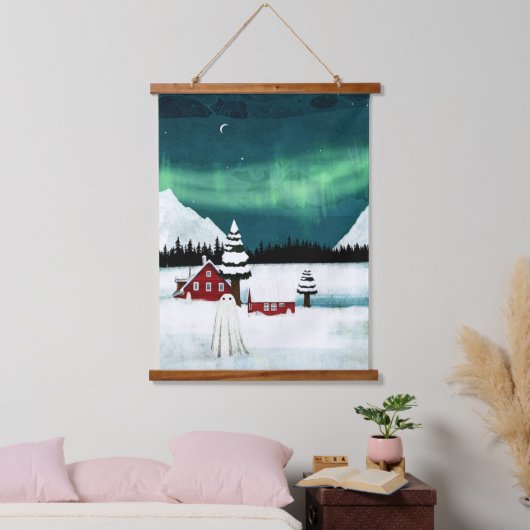 noorderlicht hangend wandkleed (Slaapkamer)