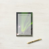 Noorderlicht | Haukland Beach Island Noorwegen Post-it® Notes (Op bureau)