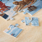 Noorderlicht Hottub Cabin Hond Legpuzzel (Zijkant)