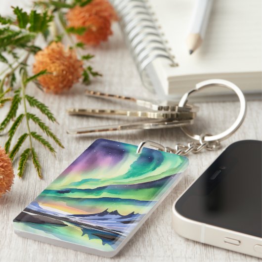 Noorderlicht IJslandse Sleutelhanger (Voorkant Rechts)