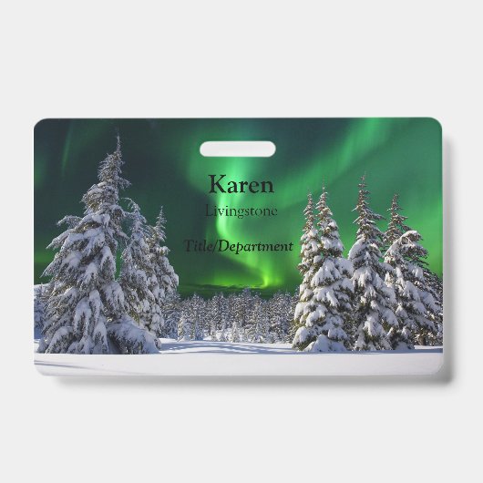 Noorderlicht in de winter badge (Voorzijde)