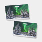 Noorderlicht in de winter badge (Voor- en achterkant)