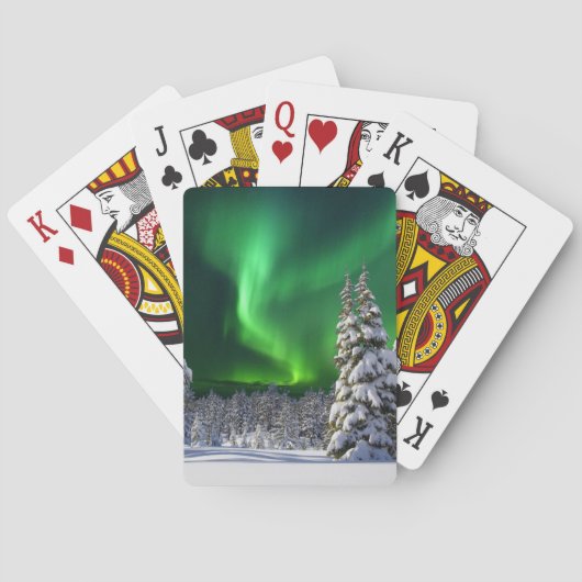 Noorderlicht in de winter pokerkaarten (Achterkant)