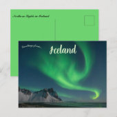 Noorderlicht in IJsland Briefkaart (Voorkant / Achterkant)