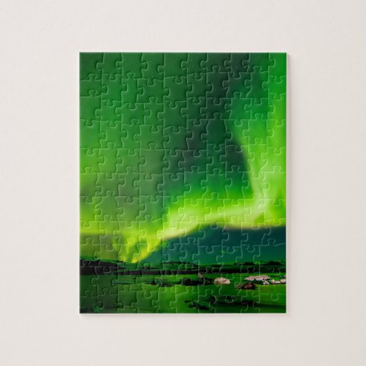 Noorderlicht in IJsland Legpuzzel (Verticaal)