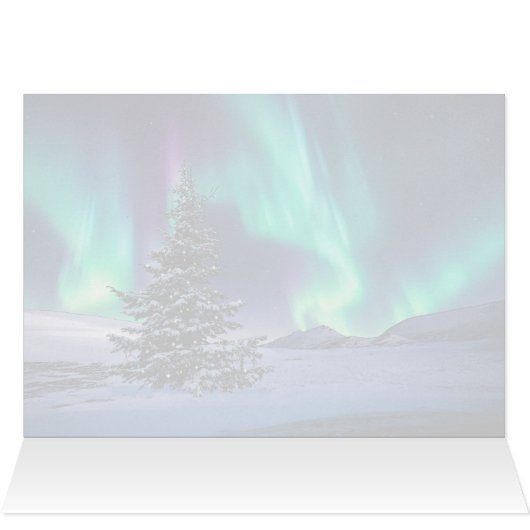 Noorderlicht Kerst - 5" x 7" Art Kaart (Binnen Horizontaal (Boven))