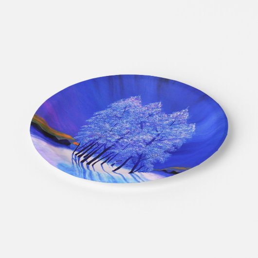 Noorderlicht Kerst Papieren Bordje (Gekanteld)