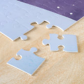 Noorderlicht kleurrijke winternacht | Waterverf Legpuzzel (Zijkant)