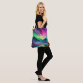 Noorderlicht Levendig Abstract nachtlandschap Tote Bag (Op model)