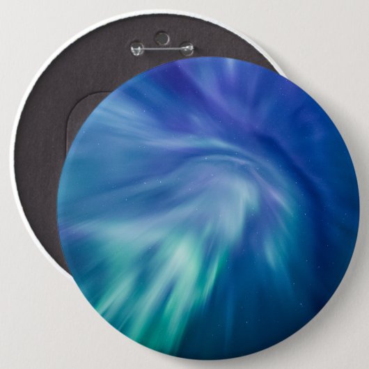 Noorderlicht Lucht Ronde Button 6,0 Cm (Voorkant /achterkant)