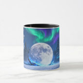Noorderlicht Maan Mok | Aurora Borealis Winter (Midden)