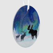 Noorderlicht Moose en Elk Ornament (voorkant)