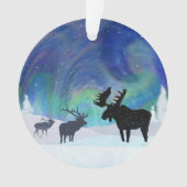 Noorderlicht Moose en Elk Ornament (voorkant)