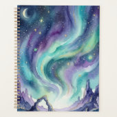 Noorderlicht Nachtelijke Lucht Romantisch Landscha Planner (Voorkant)