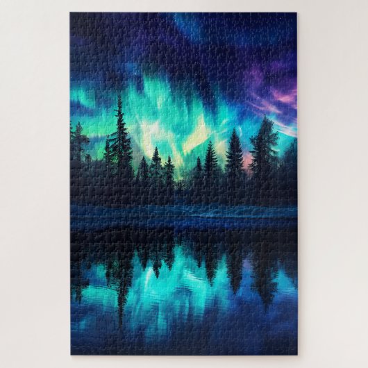 Noorderlicht, Natuur Aurora Borealis 1000 pc Legpuzzel (Verticaal)
