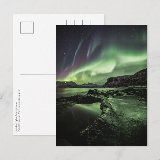 Noorderlicht Noorwegen Briefkaart (Voorkant / Achterkant)