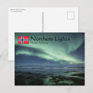 Noorderlicht Noorwegen Briefkaart