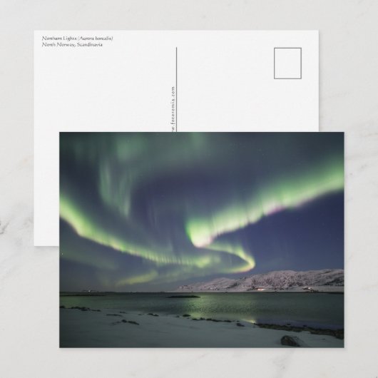 Noorderlicht Noorwegen Briefkaart (Voorkant / Achterkant)