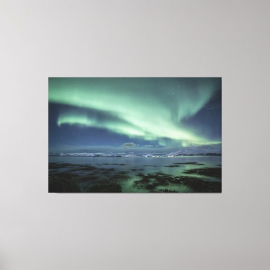 Noorderlicht Noorwegen Canvas Afdruk (Voorkant)