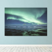 Noorderlicht Noorwegen Canvas Afdruk (Insitu (Houten vloer))