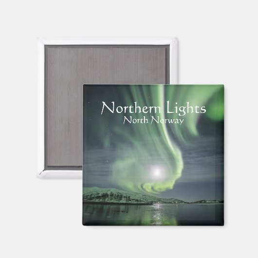 Noorderlicht Noorwegen Magneet (Voorkant / Achterkant)