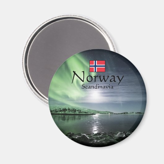 Noorderlicht Noorwegen Magneet (Voorkant / Achterkant)