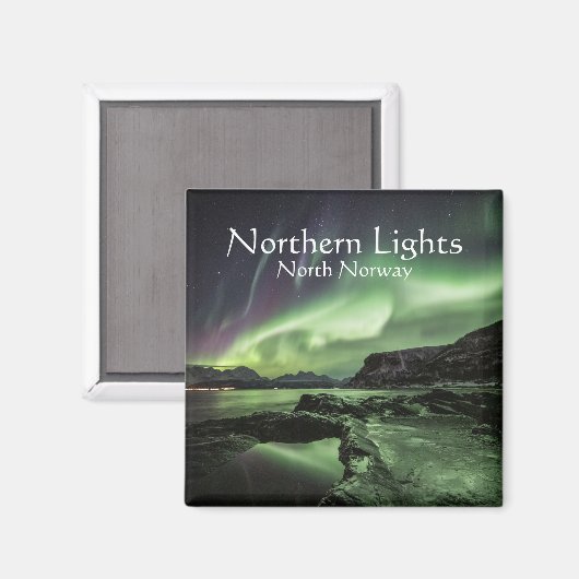 Noorderlicht Noorwegen Magneet (Voorkant / Achterkant)