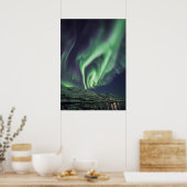 Noorderlicht Noorwegen Poster (Keuken)