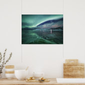 Noorderlicht Noorwegen Poster (Keuken)
