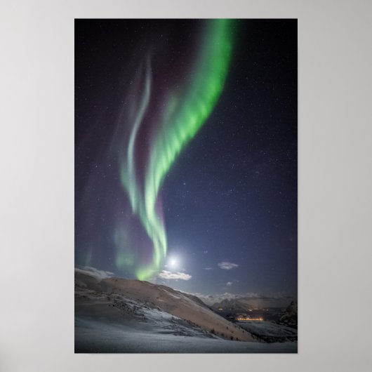 Noorderlicht Noorwegen Poster (Voorkant)