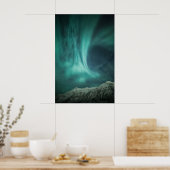 Noorderlicht Noorwegen Poster (Keuken)