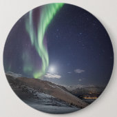 Noorderlicht Noorwegen Ronde Button 6,0 Cm (Voorkant)