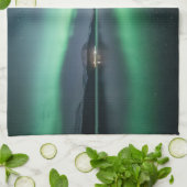 Noorderlicht Noorwegen Theedoek (Gevouwen)