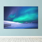 noorderlicht omwikkelde canvas afdruk (Insitu (Houten vloer))