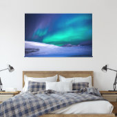 noorderlicht omwikkelde canvas afdruk (Insitu (Slaapkamer))
