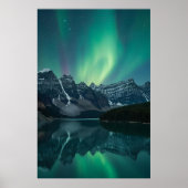 Noorderlicht Panorama – drie-panel landschap P Poster (Voorkant)