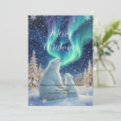 Noorderlicht Polar Beer Vakantie Kerst Kaart (Staand voorkant)