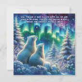 Noorderlicht Polar Beren Christelijk Kerst Feestdagenkaart (Voorkant)