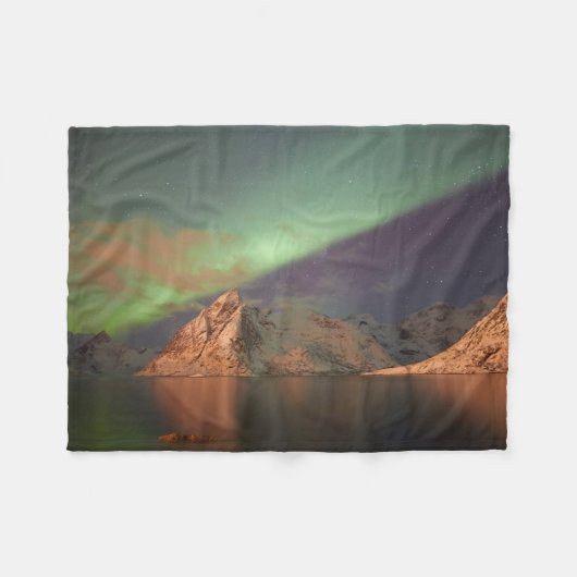 Noorderlicht, Poollicht Fleece Deken (Voorkant (Horizontaal))