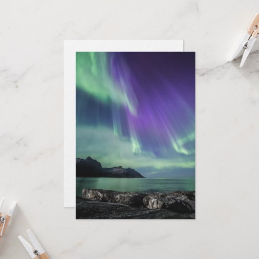 Noorderlicht Senja Kaart (Voorkant / Achterkant in situ)