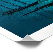 Noorderlicht, sloep door het zee, binnenverlichtin poster (Hoek)