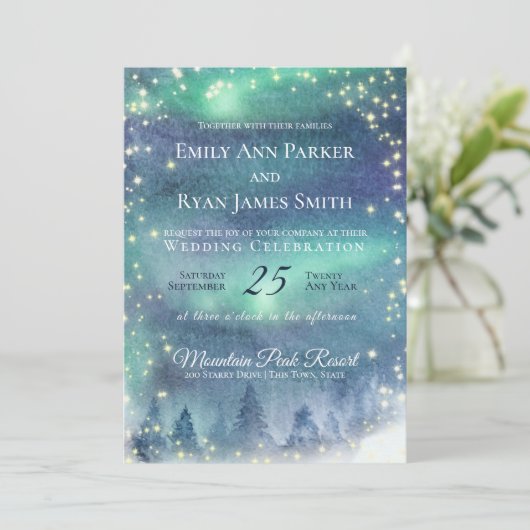 Noorderlicht Sterrenhemel Aurora Kaart (Staand voorkant)