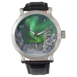 Noorderlicht tijdens de winter horloge