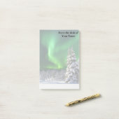 Noorderlicht tijdens de winter  post-it® notes (Op bureau)