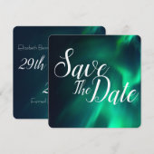 Noorderlicht Trouwkaart Save The Date (Voorkant / Achterkant)