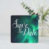 Noorderlicht Trouwkaart Save The Date (Staand voorkant)