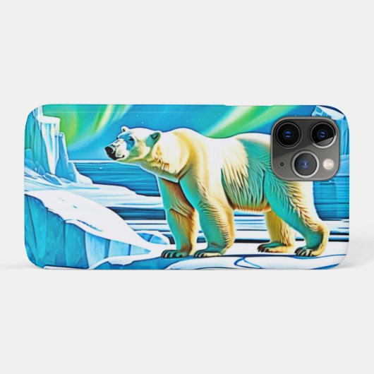 Noorderlicht van het Arctisch Beer Case-Mate iPhone Case (Achterkant (horizontaal))